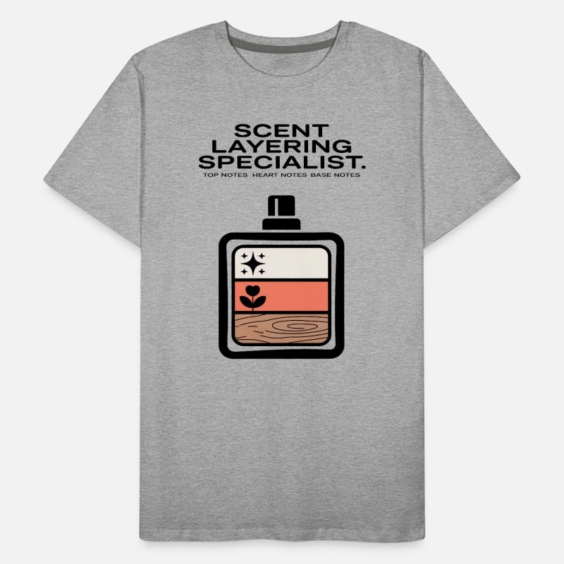 Scent Layering Top Heart Base Notes Men's Premium Organic T-Shirt