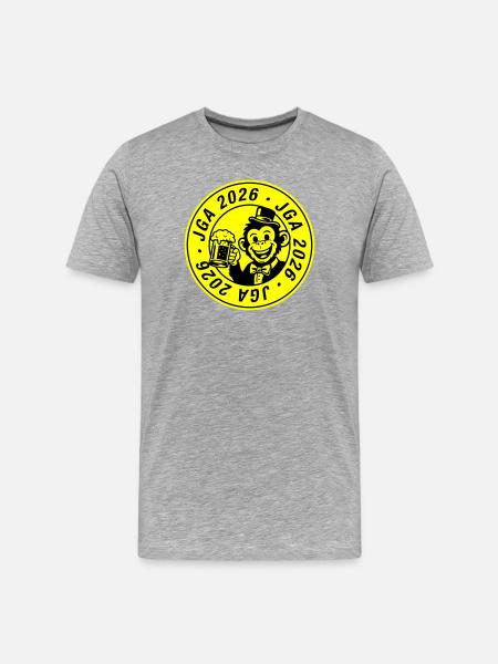 Jga 2026 Monkey Groom - Men's Premium Organic T-Shirt - heather grey