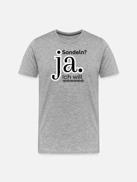 Sondeln_ja-I-want to - Men's Premium Organic T-Shirt - heather grey