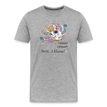 School child 3rd grade - Men's Premium Organic T-Shirt - heather grey - Front - Damien (186cm)