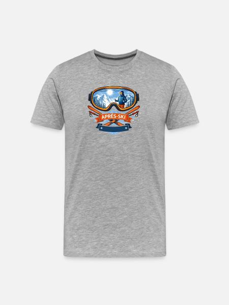 Après Ski Comic Design - Men's Premium Organic T-Shirt - heather grey