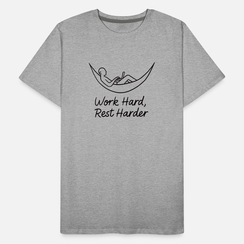 Work Hard Rest Harder Hammock Men's Premium Organic T-Shirt