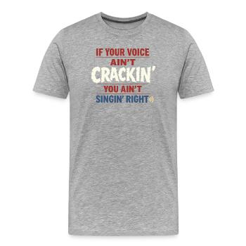 Shanty Crew folk music community - Men's Premium Organic T-Shirt - heather grey - Front - Damien (186cm)
