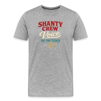 Shanty Crew folk music community - Men's Premium Organic T-Shirt - heather grey - Front - Damien (186cm)