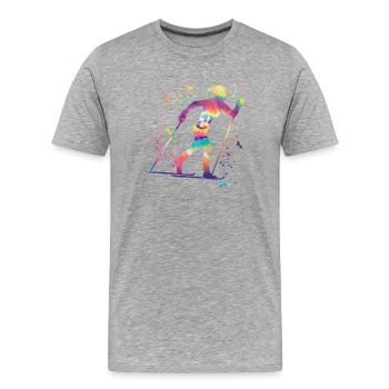 Cross-country skiing Cross-country skiing - Men's Premium Organic T-Shirt - heather grey - Front - Damien (186cm)