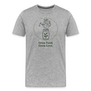 Organic horticulture, sustainable agriculture - Men's Premium Organic T-Shirt - heather grey - Front - Damien (186cm)