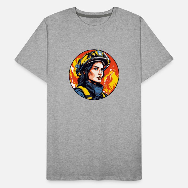 Pompier de la brigade d’incendie T-shirt bio Premium Homme