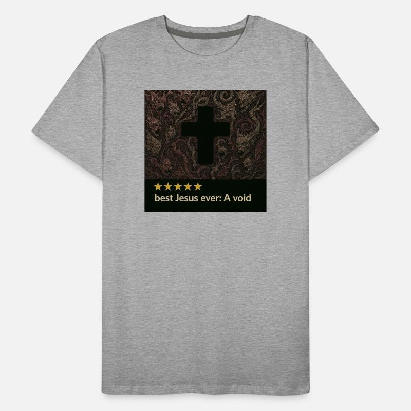 Cross in Dark Void Men's Premium Organic T-Shirt