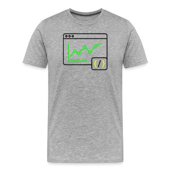 Web Analyse Chart Coding Browser Vektor - Männer Premium Bio T-Shirt - Grau meliert - Vorne - Damien (186cm)
