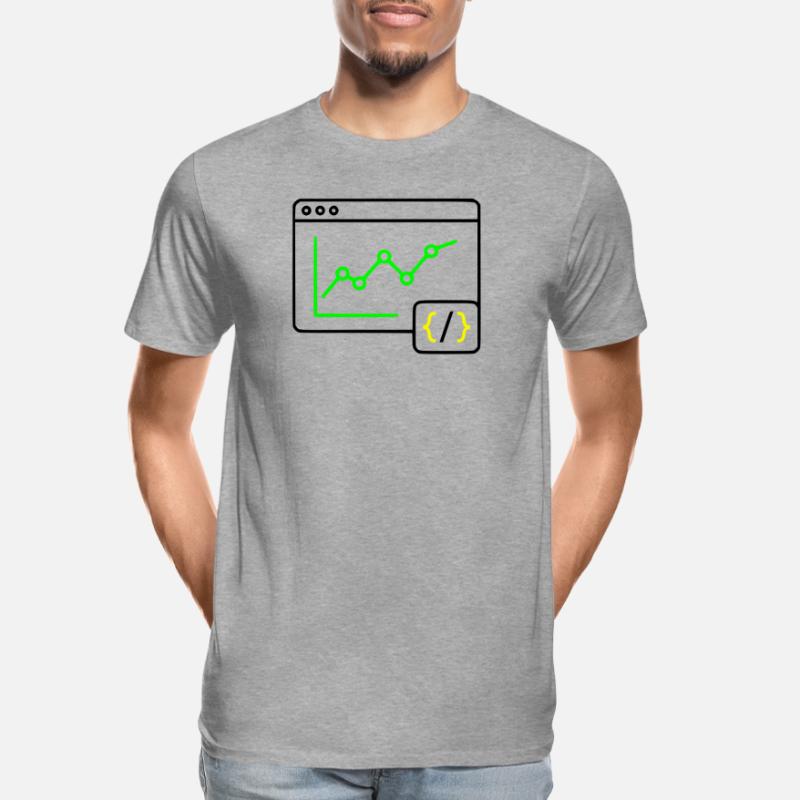 Web Analyse Chart Coding Browser Vektor Männer Premium Bio T-Shirt