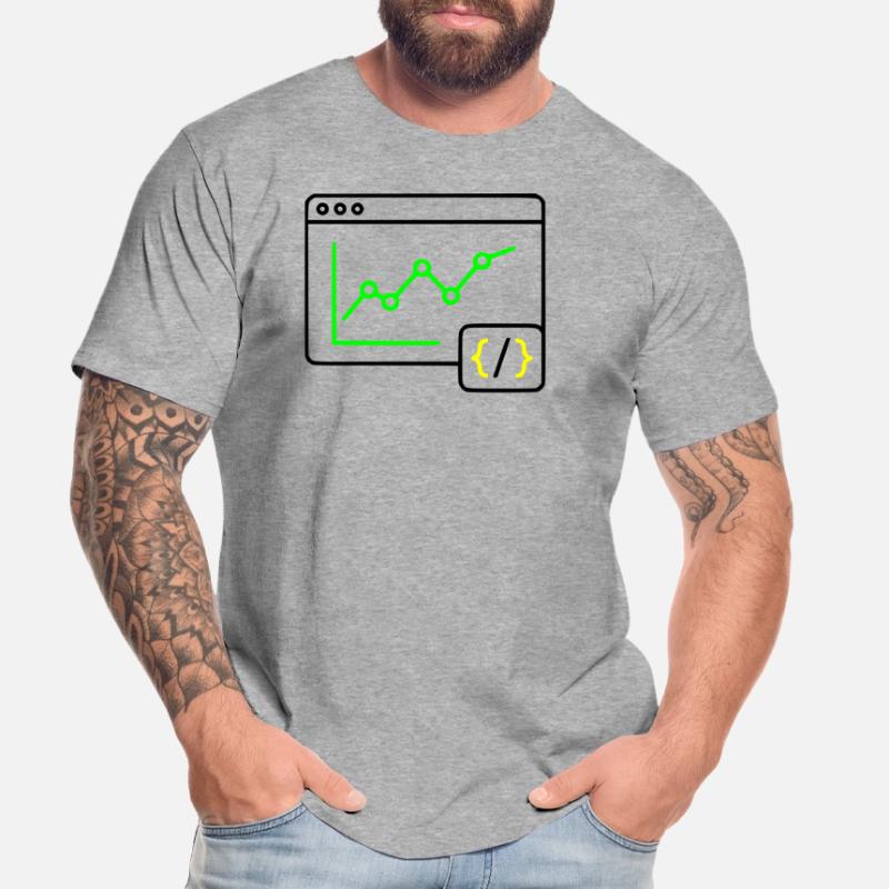 Web Analyse Chart Coding Browser Vektor Männer Premium Bio T-Shirt