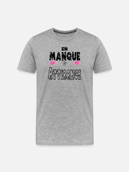 Lacking attraction - Men's Premium Organic T-Shirt - heather grey