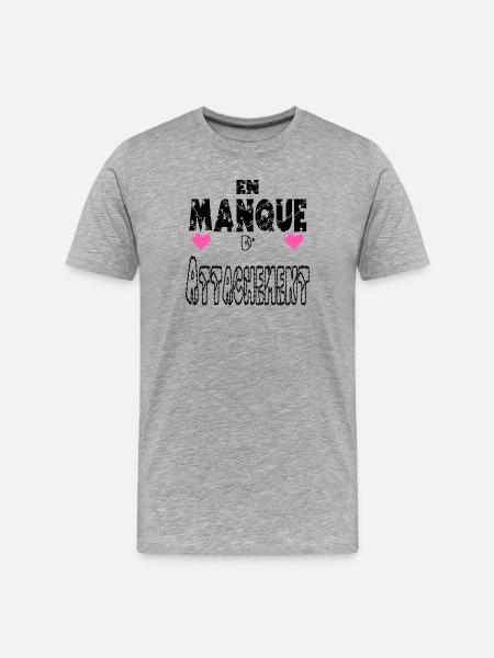 Lacking attachment - Men's Premium Organic T-Shirt - heather grey