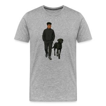 Matt - T-shirt bio Premium Homme - gris chiné - Devant - Damien (186cm)