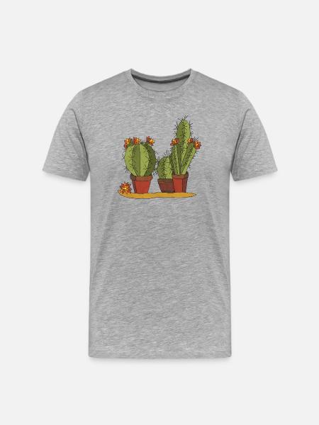 Fleur - T-shirt bio Premium Homme - gris chiné