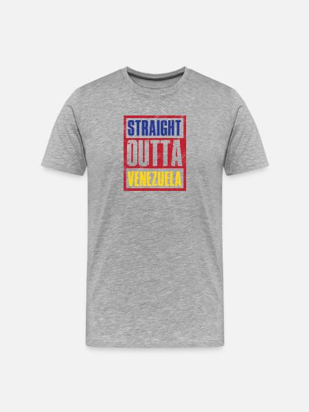Straight outta Venezuela - Men's Premium Organic T-Shirt - heather grey