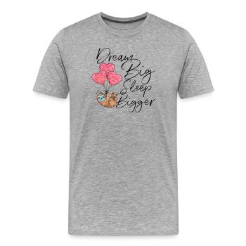 Lath Lovers Valentinstag – Liebesgeschenk - Männer Premium Bio T-Shirt - Grau meliert - Vorne - Damien (186cm)