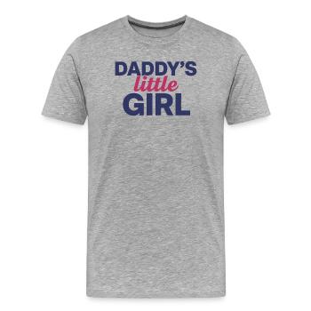 Daddy's Little Girl Cute Daughter Design - Men's Premium Organic T-Shirt - heather grey - Front - Damien (186cm)