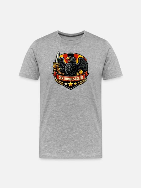 Bundesadler Coat of Arms - Men's Premium Organic T-Shirt - heather grey