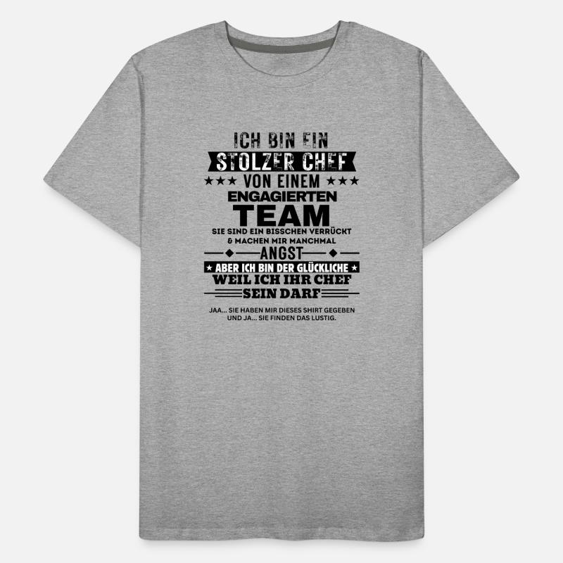 Fier patron d’une équipe dévouée T-shirt bio Premium Homme