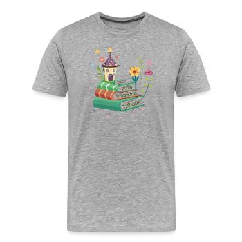 Schulkind 1.Klasse - Männer Premium Bio T-Shirt - Grau meliert - Vorne - Damien (186cm)