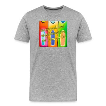 Suppo.FR - T-shirt bio Premium Homme - gris chiné - Devant - Damien (186cm)