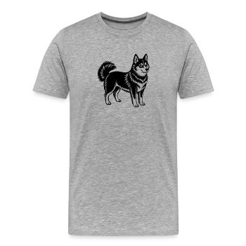 Alaska Klee Kai - Männer Premium Bio T-Shirt - Grau meliert - Vorne - Damien (186cm)