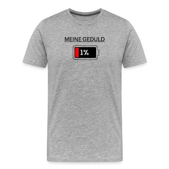MA PATIENCE - T-shirt bio Premium Homme - gris chiné - Devant - Damien (186cm)