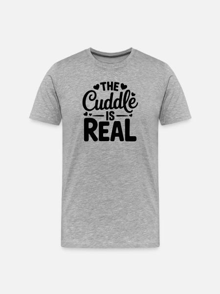 Hugging is real - Men's Premium Organic T-Shirt - heather grey