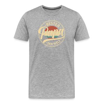Best Dad in the World: Father's Day Gift - Men's Premium Organic T-Shirt - heather grey - Front - Damien (186cm)