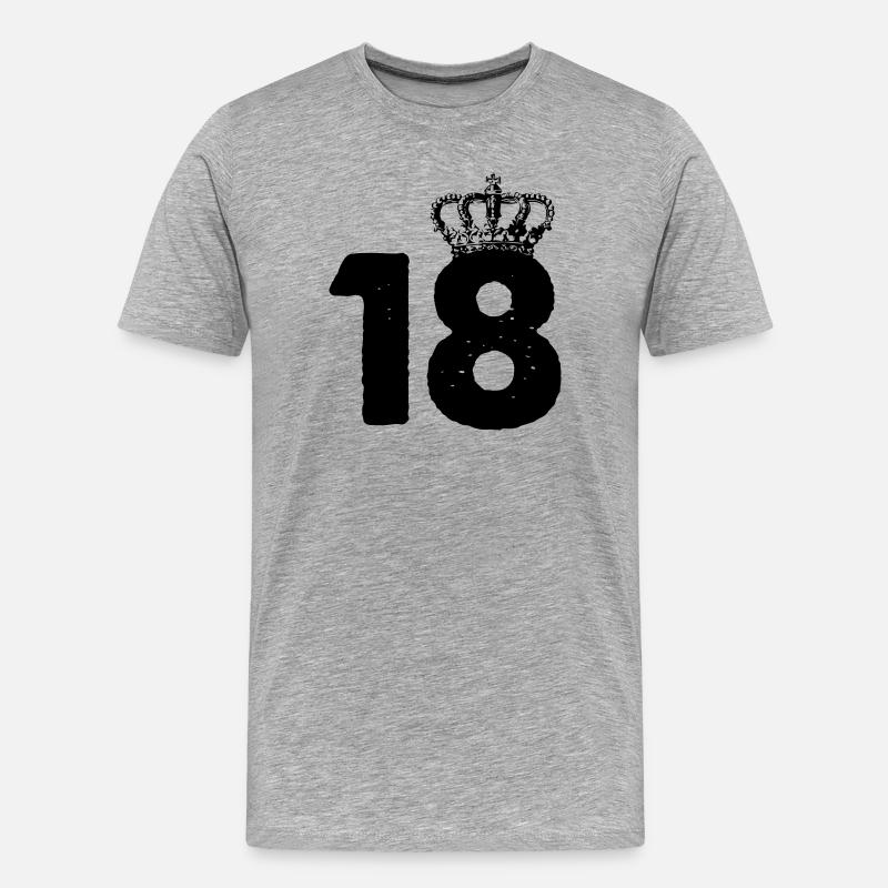 18 Corone - Maglietta ecologica premium da uomo - grigio melange