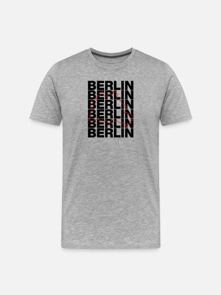 BERLIN UMRISS, DIT IS BERLIN - Men's Premium Organic T-Shirt - heather grey