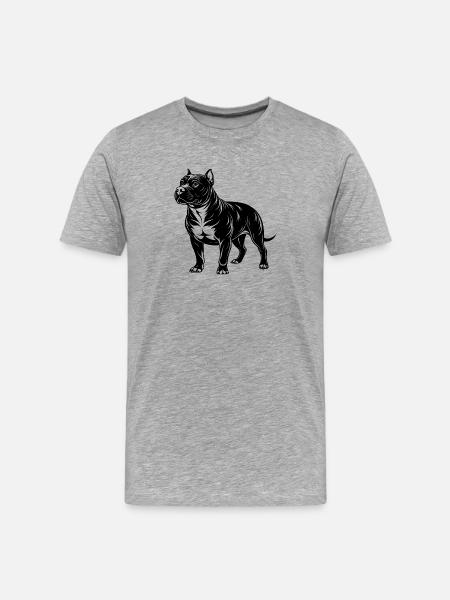 American Pitbull - Men's Premium Organic T-Shirt - heather grey