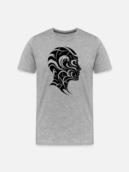 Elgante Lines Art - Men's Premium Organic T-Shirt - heather grey
