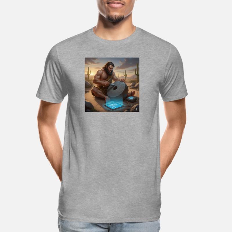 Caveman Tech Support - The First Tutorial Men's Premium Organic T-Shirt