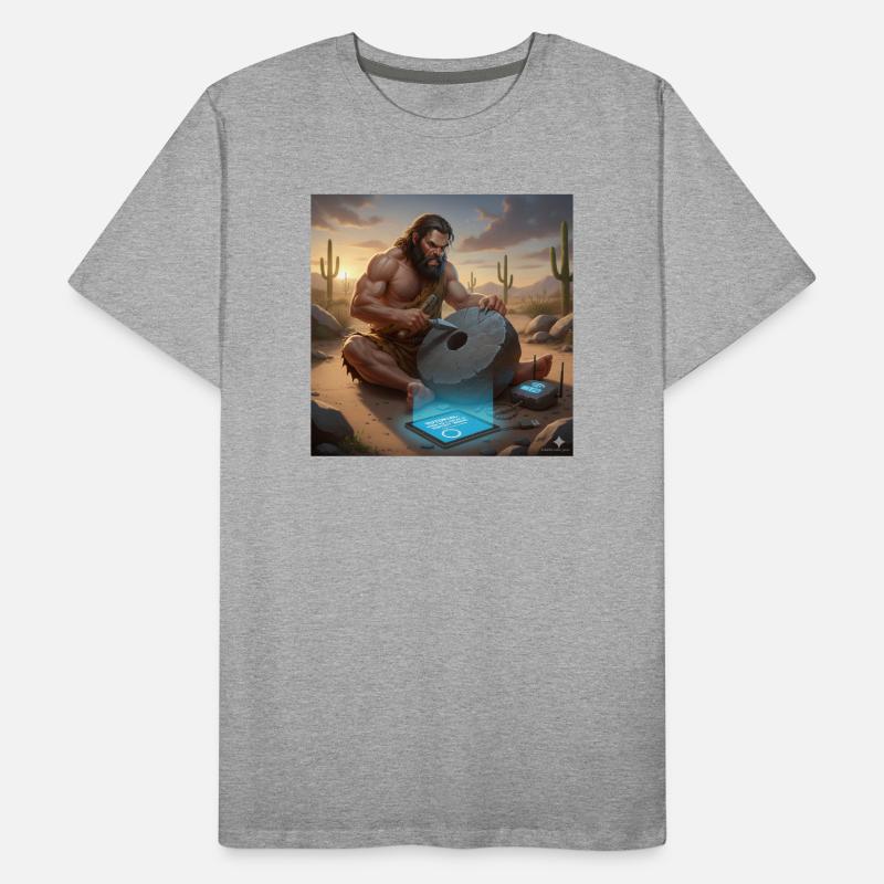 Caveman Tech Support - The First Tutorial Men's Premium Organic T-Shirt