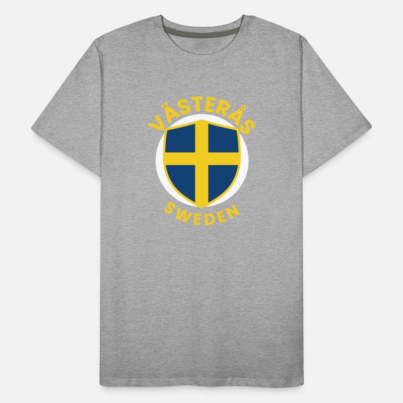 Emblème de la Suède de l’écu de Västerås T-shirt bio Premium Homme