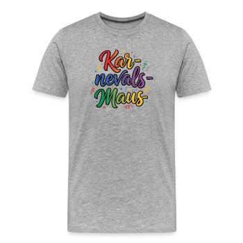 Carnival Mouse Cologne Carnival Mouse - Men's Premium Organic T-Shirt - heather grey - Front - Damien (186cm)