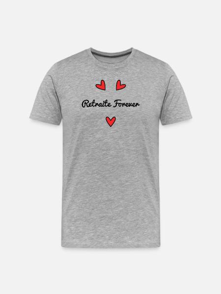 RETIREMENT. RETIREMENT. RETIRED. RETIREMENT - Men's Premium Organic T-Shirt - heather grey