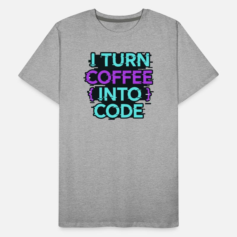 Ich verwandle Kaffee in Code Männer Premium Bio T-Shirt