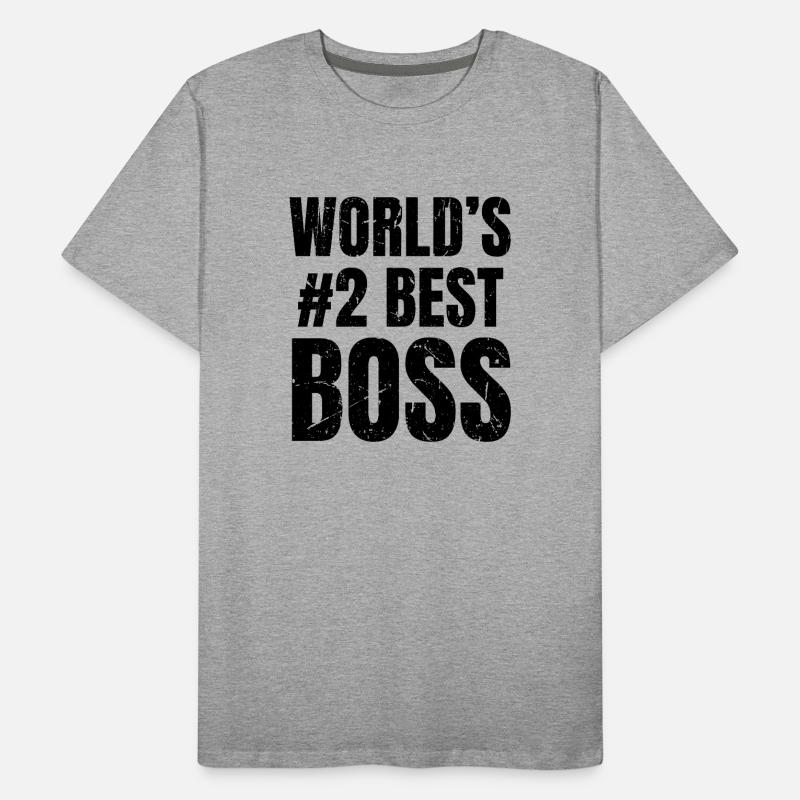 Weltbester Chef Nr. 2 Bürohumor Retro Männer Premium Bio T-Shirt