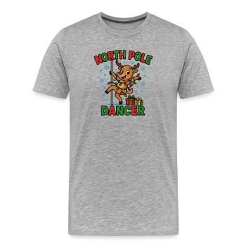 Danseuse du pôle Nord – Noël inapproprié pour - T-shirt bio Premium Homme - gris chiné - Devant - Damien (186cm)