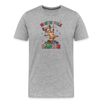 Danseuse du pôle Nord – Noël inapproprié pour - T-shirt bio Premium Homme - gris chiné - Devant - Damien (186cm)