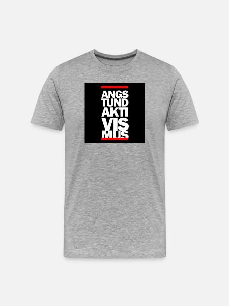 FEAR AND ACTIVISM - Men's Premium Organic T-Shirt - heather grey