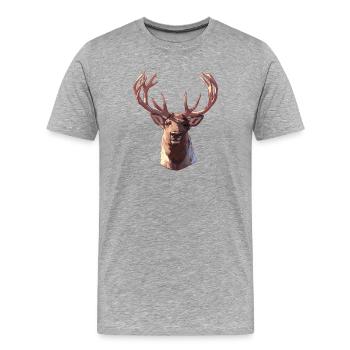 Renne Renne - T-shirt bio Premium Homme - gris chiné - Devant - Damien (186cm)