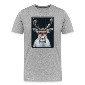 Renne Renne - T-shirt bio Premium Homme - gris chiné - Devant - Damien (186cm)