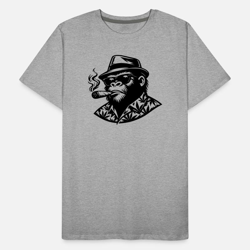 Monkey Smoke Men's Premium Organic T-Shirt