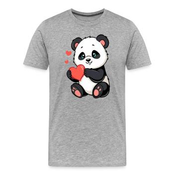 Geschenk Mutter Muttertag Geschenk Mama Geschenke - Männer Premium Bio T-Shirt - Grau meliert - Vorne - Damien (186cm)
