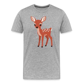 Style minimaliste curieux et curieux - T-shirt bio Premium Homme - gris chiné - Devant - Damien (186cm)