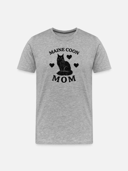MaineCoonMom - Men's Premium Organic T-Shirt - heather grey